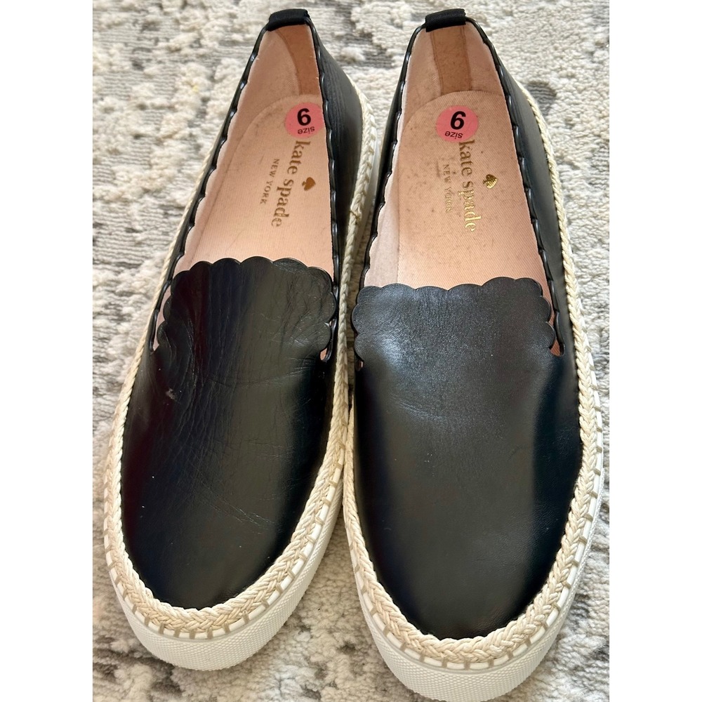 Kate Spade Black Flats with Cream Sole